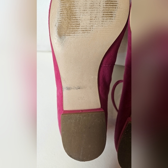 Talbots Pink Edison Kid Suede Strappy Flats - Picture 6 of 7